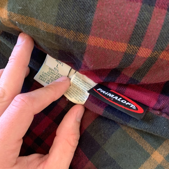 L.L. Bean Original Field Coat w/ Primaloft liner, Saddle color, size Large - Picture 9 of 11